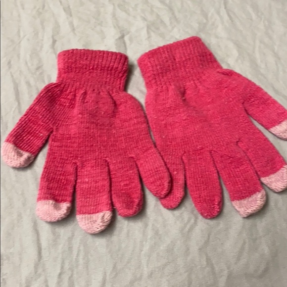 ✅ PINK Girls Girl Kids Tech Touch Warm Winter Gloves Glove Mittens Hand Warmers - Picture 3 of 8